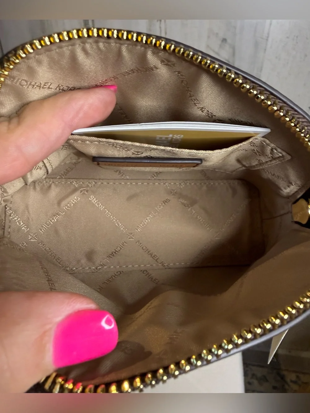 Michael Kors Jet Set Travel Pouch with Fruit Motif NWT